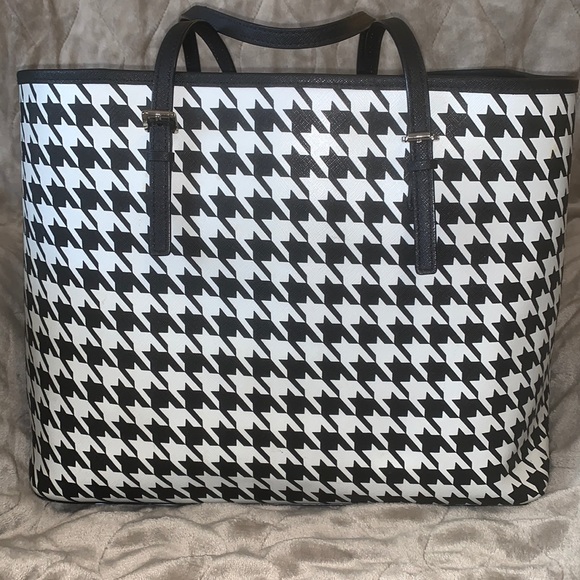 Large Michael Kors Houndstooth Tote - Picture 3 of 7